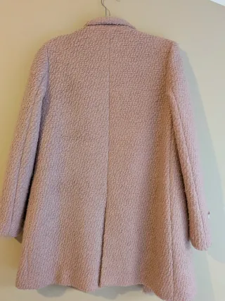 Abrigo rosa mezcla lana