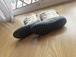 Botas nieve Quechua mujer beige/gris