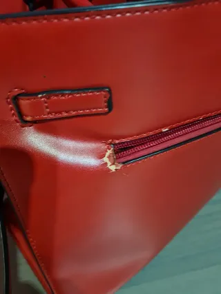 Borsa Prima Donna rossa con manici e tracolla