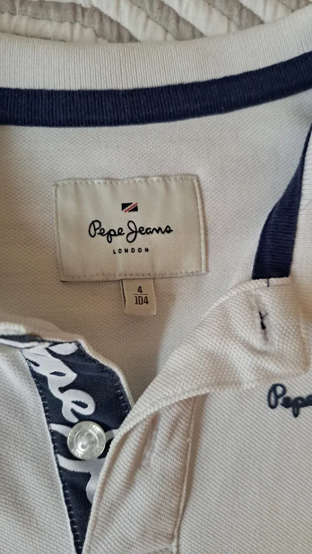 Polo Pepe Jeans niño blanco T4-104cm