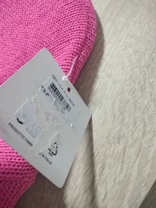 Jersey corto rosa con rayas blancas