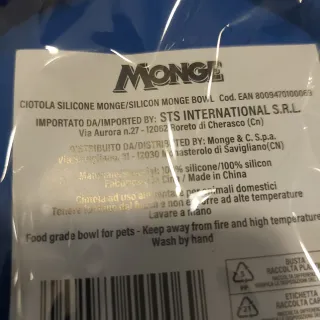 Ciotola passeggio cane porta sacchetti Monge