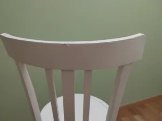 Conjunto de 2 sillas de madera blancas