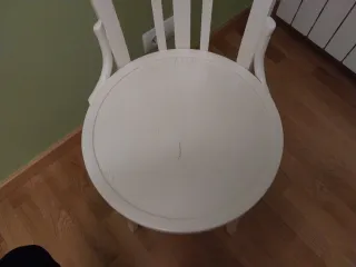 Conjunto de 2 sillas de madera blancas