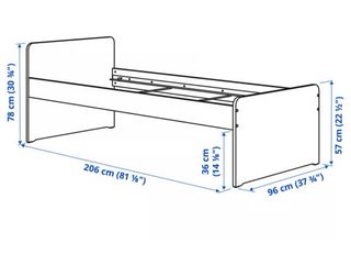 Cama IKEA SLÄT 90 con cajones