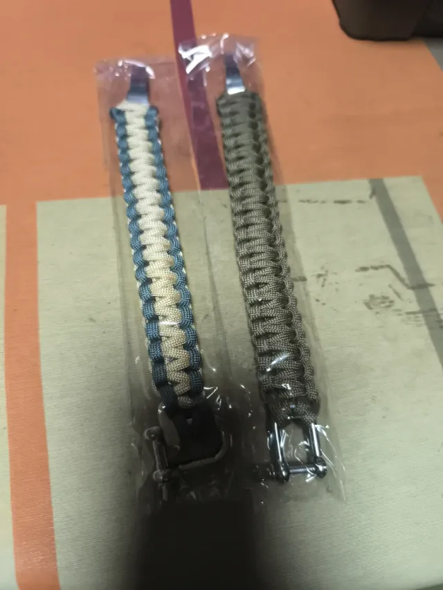 Pulseras Paracord Beige y verde