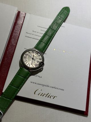 Reloj Cartier Ballon Bleu Plata y Verde