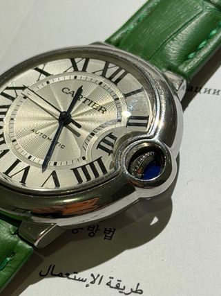 Reloj Cartier Ballon Bleu Plata y Verde