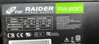 Fonte FSP Raider 650W 80+ Silver