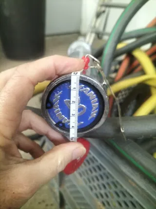 Barra de pesas cromada, ancho competicion