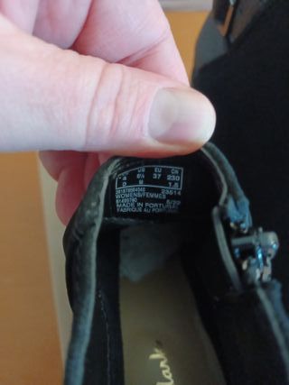 Botines Clarks Talla 37 Hebilla Negra