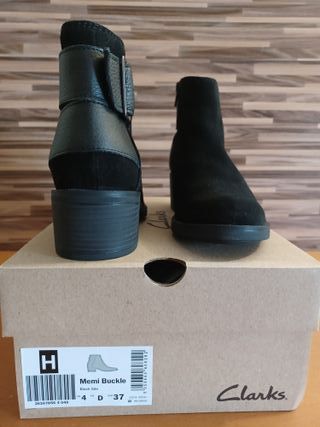 Botines Clarks Talla 37 Hebilla Negra