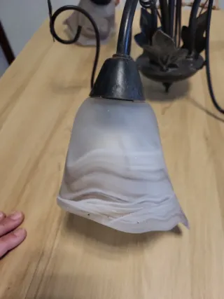 Lámpara de techo metal y cristal