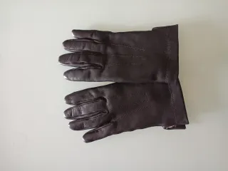 Guantes de piel negros con pelo interior