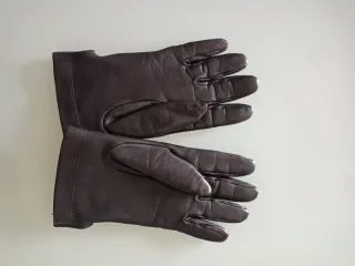 Guantes de piel negros con pelo interior