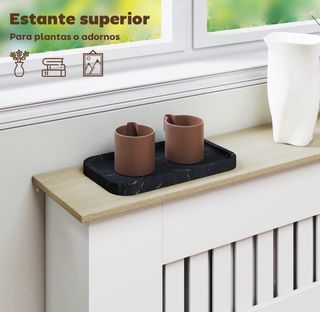 Cubre radiador blanco con diseño