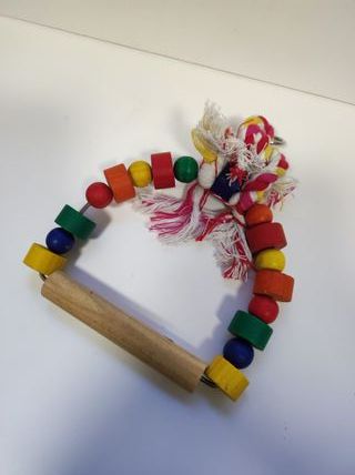 Altalena per pappagallini con perline colorate