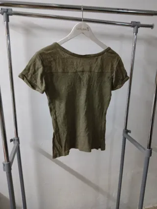 Blusa verde Promod talla S ligera verano