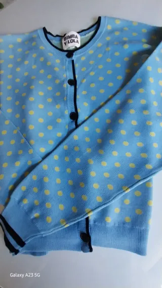 Chaqueta Bimba y Lola punto azul y amarillo