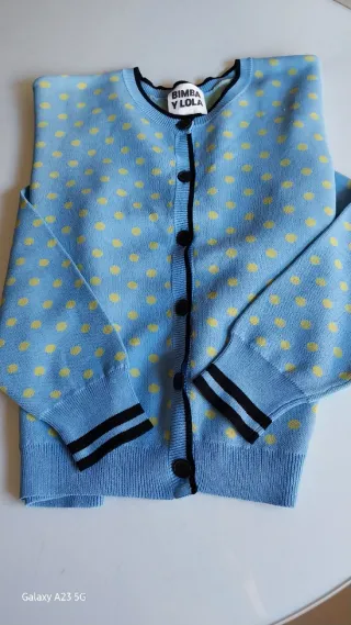 Chaqueta Bimba y Lola punto azul y amarillo