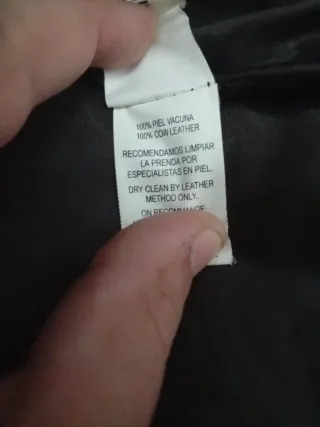 Chaqueta de cuero auténtica marrón