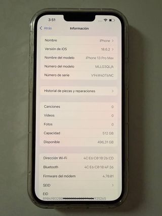 iPhone 13 Pro Max 512 GB Plata