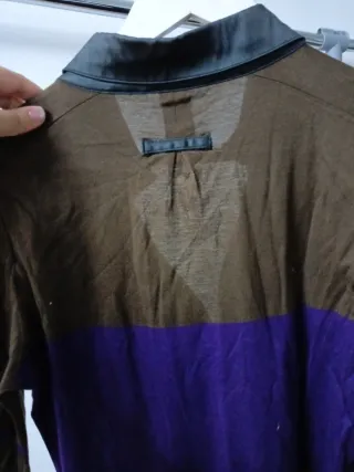 Vestido Cruz TOC Talla 40 Marrón y Morado