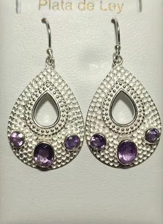 Pendientes Plata y Amatistas