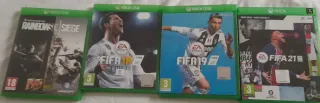 Lote 4 Juegos Xbox One: FIFA 18, 19, 21 y Rainbow