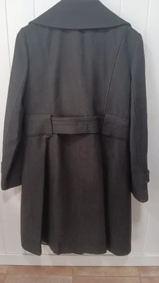 Abrigo largo negra mujer