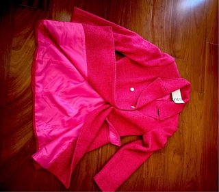 Abrigo Zara Fucsia Botones Joya
