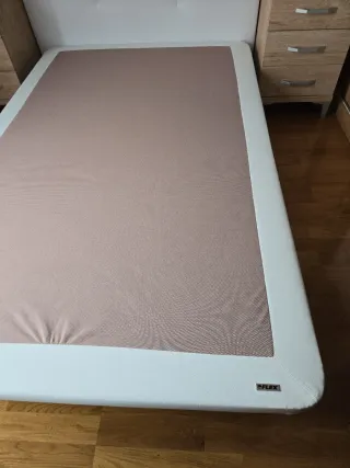 Colchon tapiflex, cabecero todo en polipiel blanco