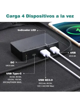 Batería Swarey 166Wh y Panel Solar 100W