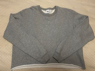 Sudadera Zara Gris unisex