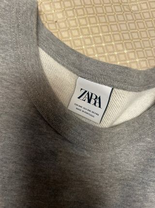 Sudadera Zara Gris unisex