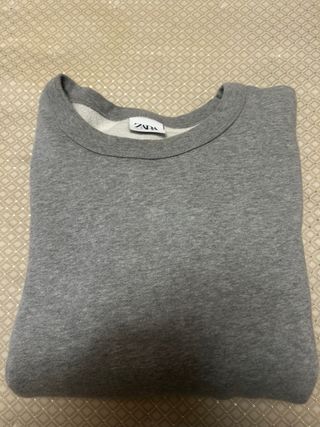 Sudadera Zara Gris unisex