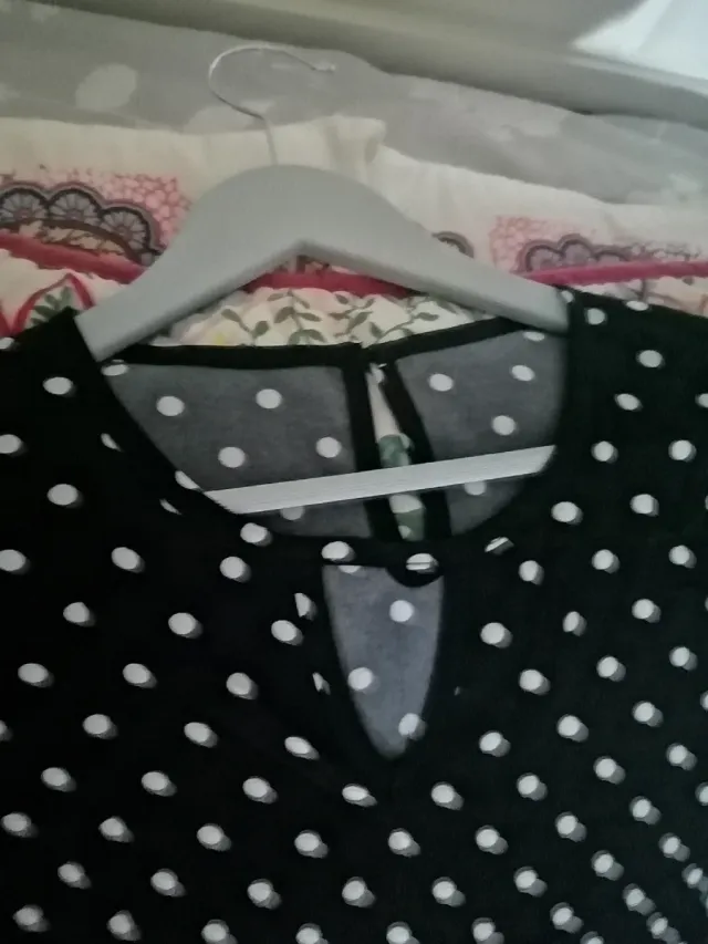 Vestido lunares Shein negro y blanco superelegante