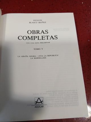 3 libres de Vicente Blasco Ibañez