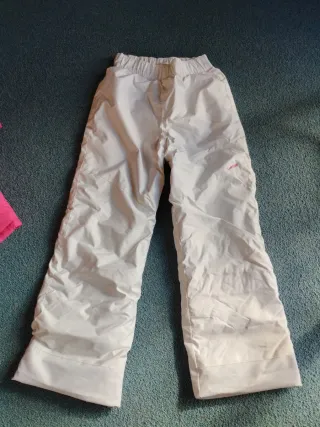 Conjunto esquí niña rosa y blanco