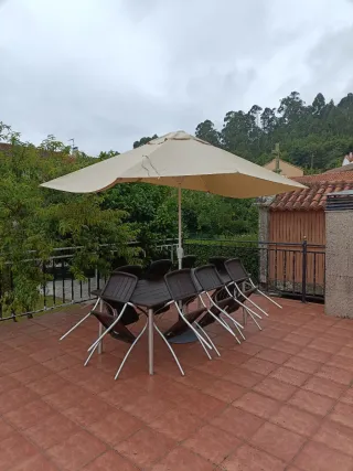 Mesa y 8 Sillas Jardín