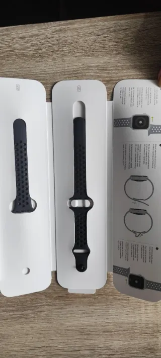 Correa Nike Sport Apple Watch Negra y otra azul