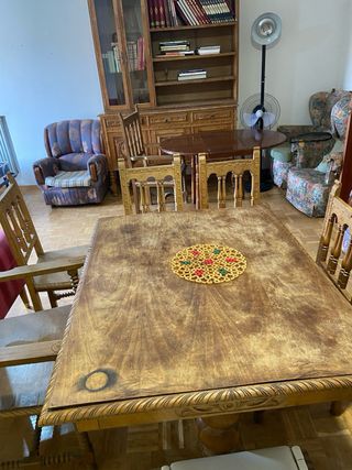 Conjunto muebles salón antiguo