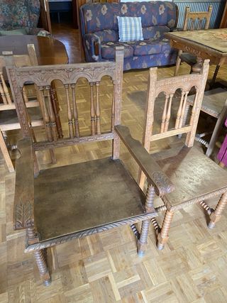 Conjunto muebles salón antiguo