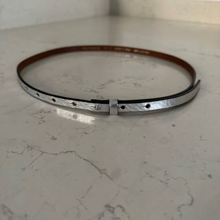 Falconeri Cintura Pelle Argento