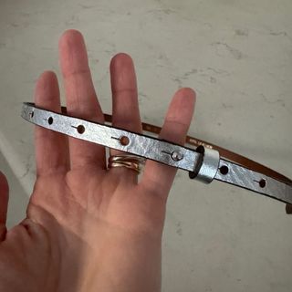 Falconeri Cintura Pelle Argento