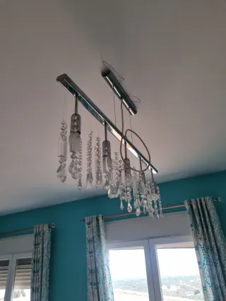 Lámpara de techo de cristal