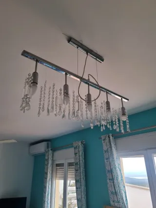 Lámpara de techo de cristal