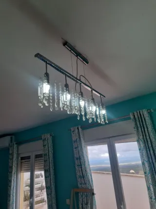 Lámpara de techo de cristal