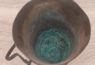 Cubo antiguo latón/bronce carbón o cenizas