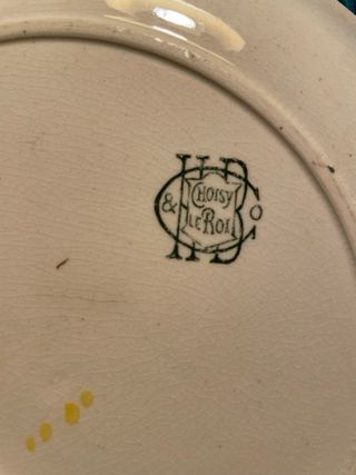 Pareja platos decorativos Creil & Montereau.